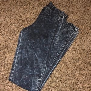 Washed Denim Pants